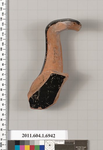 Terracotta fragment of a kylix (drinking cup)