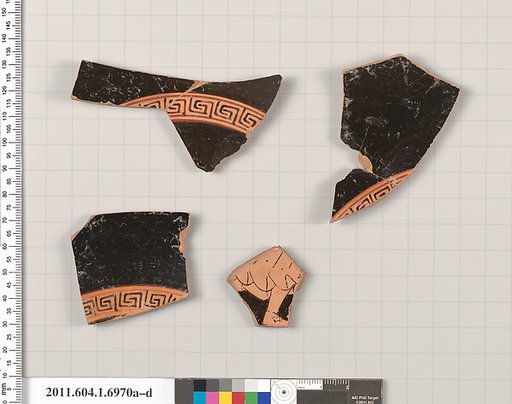 Terracotta fragments of a kylix (drinking cup)