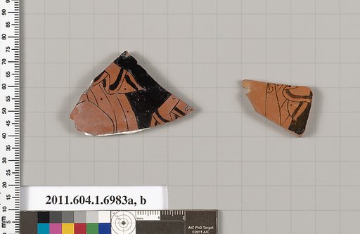 Terracotta fragments of a kylix (drinking cup)