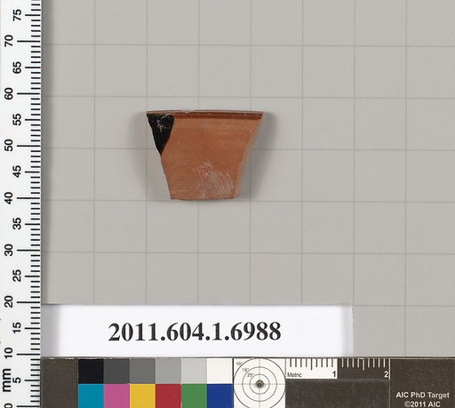Terracotta rim fragment of a kylix (drinking cup)
