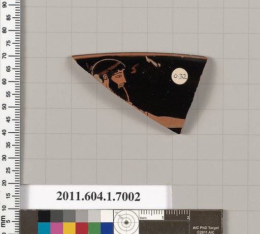 Terracotta rim fragment of a kylix (drinking cup)