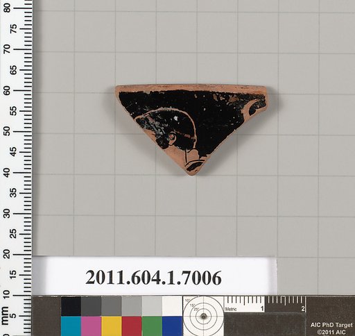 Terracotta rim fragment of a kylix (drinking cup)