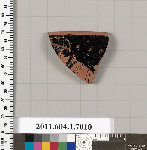 Terracotta rim fragment of a kylix (drinking cup)