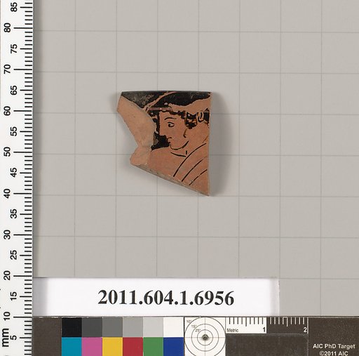 Terracotta rim fragment of a kylix (drinking cup)