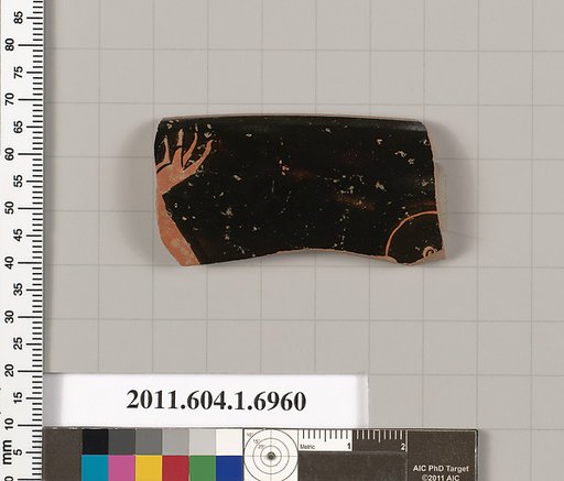 Terracotta rim fragment of a kylix (drinking cup)