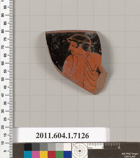 Terracotta rim fragment of a kylix (drinking cup)