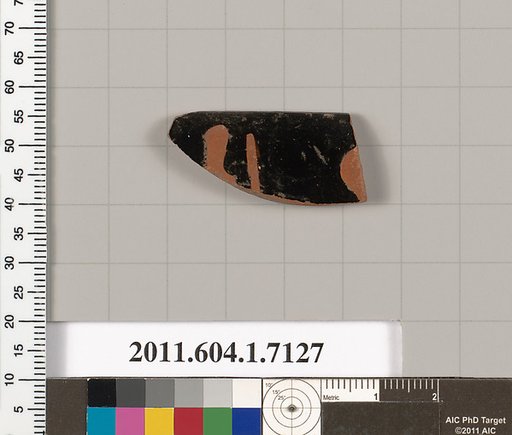 Terracotta rim fragment of a kylix (drinking cup)