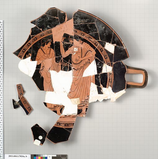 Terracotta fragments of a kylix (drinking cup)