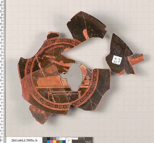 Terracotta fragments of a kylix (drinking cup)