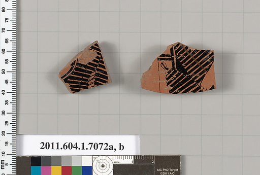 Terracotta fragments of a kylix (drinking cup)