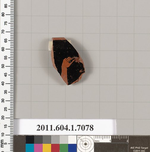 Terracotta rim fragment of a kylix (drinking cup)