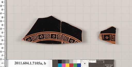 Terracotta fragments of kylikes (drinking cups)