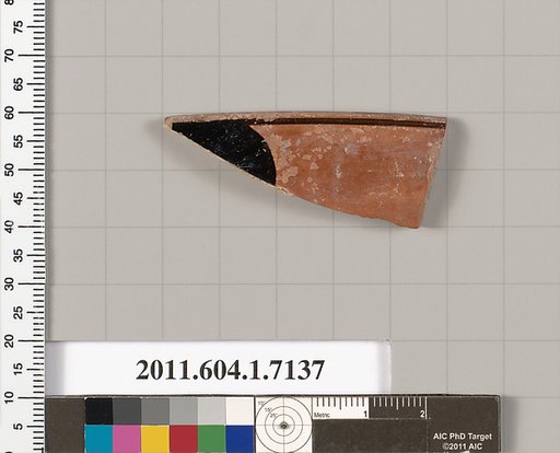 Terracotta fragment of a kylix (drinking cup)