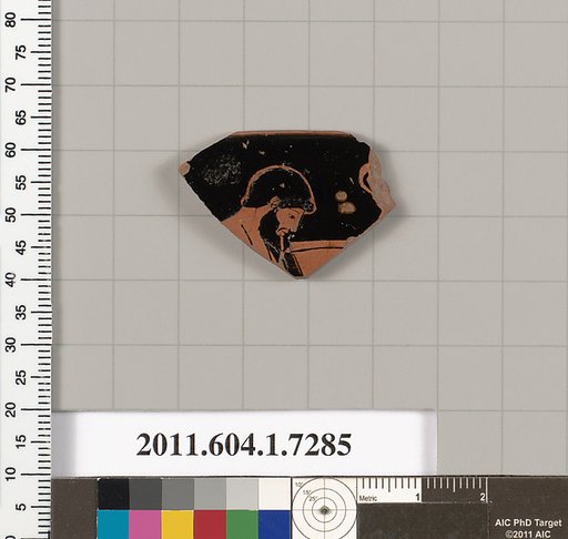 Terracotta rim fragment of a kylix (drinking cup)