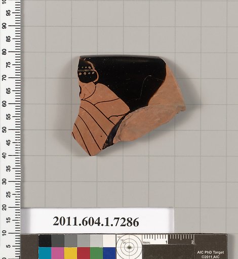 Terracotta rim fragment of a kylix (drinking cup)