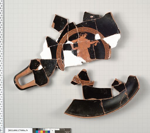 Terracotta fragments of a kylix (drinking cup)