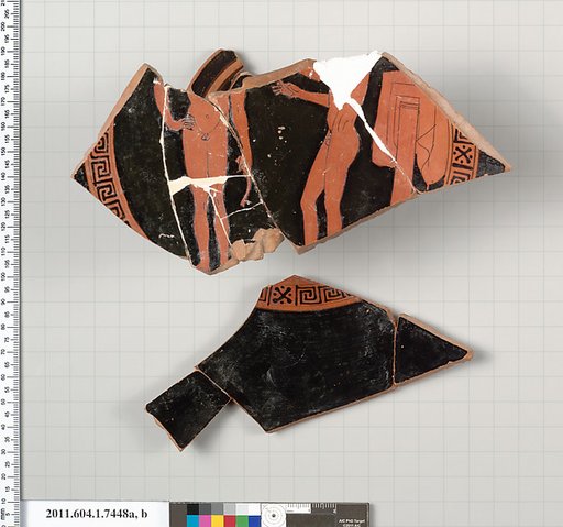 Terracotta fragments of a kylix (drinking cup)