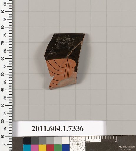 Terracotta rim fragment of a kylix (drinking cup)