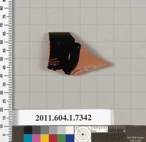 Terracotta rim fragment of a kylix (drinking cup)
