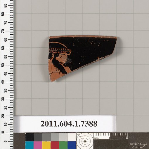 Terracotta rim fragment of a kylix (drinking cup)