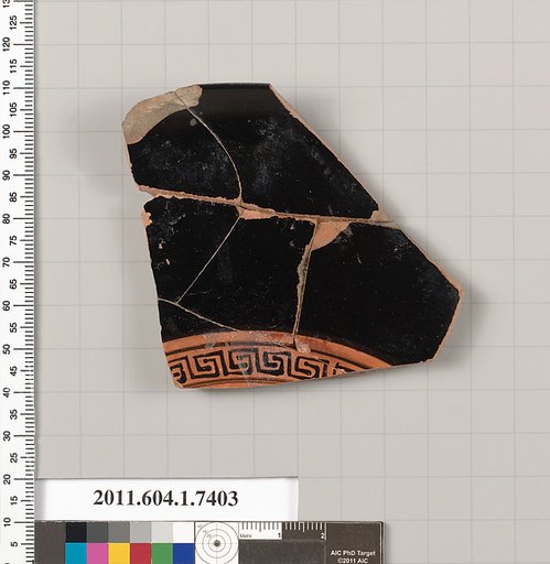 Terracotta fragment of a kylix (drinking cup)