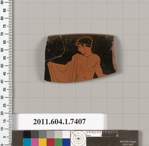 Terracotta rim fragment of a kylix (drinking cup)