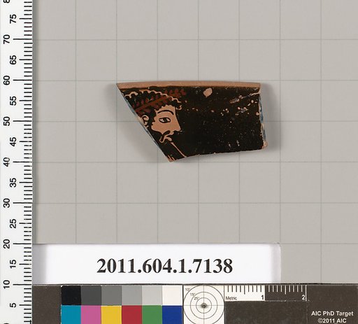 Terracotta rim fragment of a kylix (drinking cup)