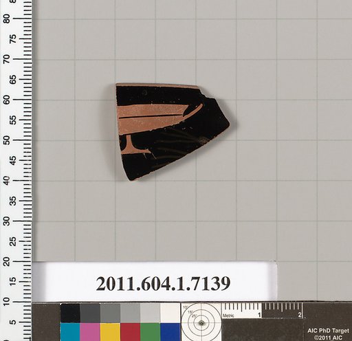 Terracotta rim fragment of a kylix (drinking cup)