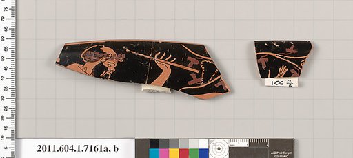 Terracotta rim fragments of a kylix (drinking cup)