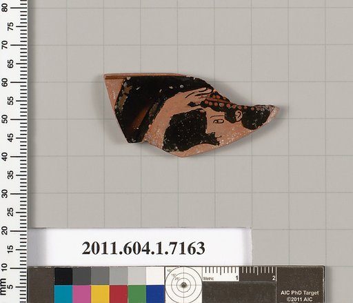 Terracotta rim fragment of a kylix (drinking cup)