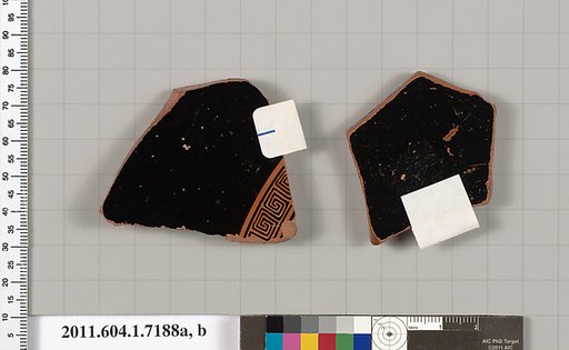 Terracotta fragments of a kylix (drinking cup)
