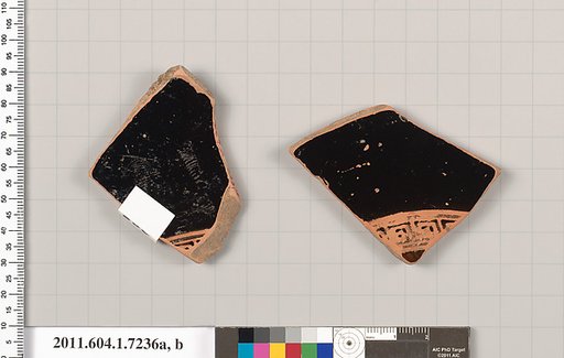 Terracotta fragments of a kylix (drinking cup)