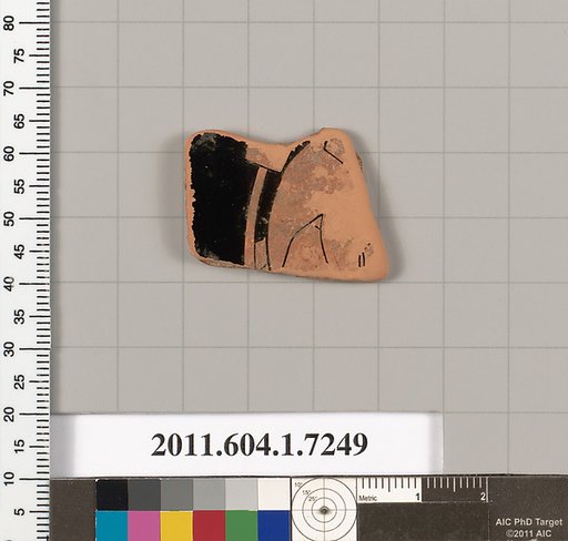 Terracotta fragment of a kylix (drinking cup)
