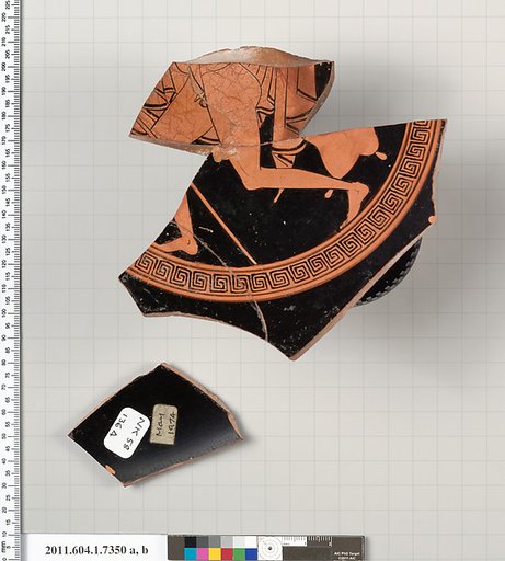 Terracotta fragments of a kylix (drinking cup)