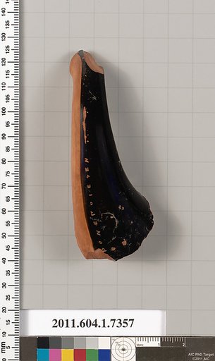 Terracotta fragment of a kylix (drinking cup)