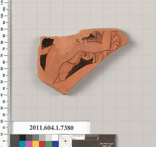 Terracotta fragment of a kylix (drinking cup)