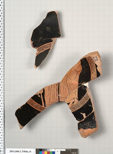 Terracotta fragments of a kylix (drinking cup)