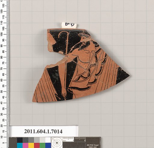 Terracotta rim fragment of a kylix (drinking cup)