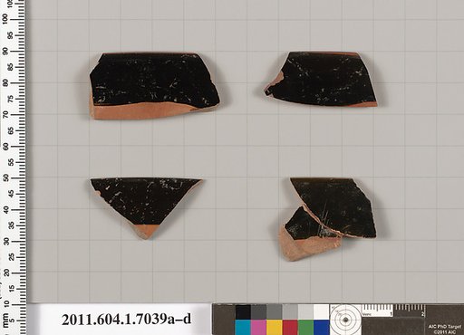 Terracotta rim fragments of kylikes (drinking cups)