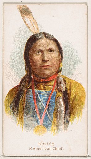 Knife, North American Chief, from the Savage and Semi-Barbarous Chiefs and Rulers series (N189) issued by Wm. S. Kimball & Co.