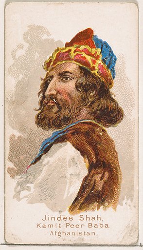 Jindee Shah, Kamit Peer Baba, Afghanistan, from the Savage and Semi-Barbarous Chiefs and Rulers series (N189) issued by Wm. S. Kimball & Co.