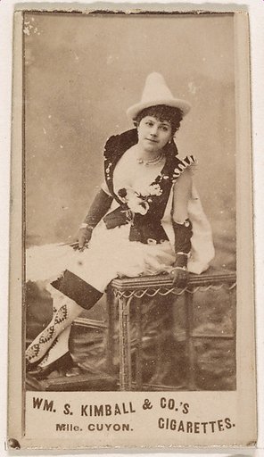 Mlle. Cuyon, from the Actresses series (N203) issued by Wm. S. Kimball & Co.