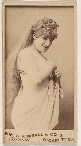 Miss Carmen, from the Actresses series (N203) issued by Wm. S. Kimball & Co.