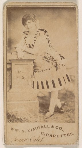Jennie Calef, from the Actresses series (N203) issued by Wm. S. Kimball & Co.