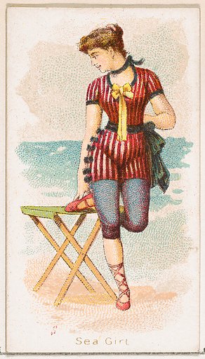 Sea Girt, from the Fancy Bathers series (N187) issued by Wm. S. Kimball & Co.