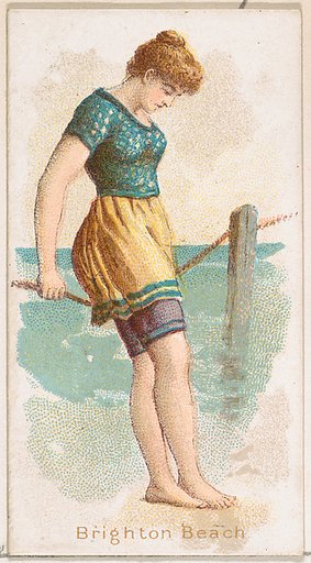 Brighton Beach, from the Fancy Bathers series (N187) issued by Wm. S. Kimball & Co.