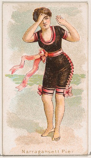 Narragansett Pier, from the Fancy Bathers series (N187) issued by Wm. S. Kimball & Co.