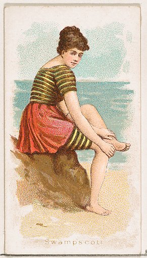 Swampscott, from the Fancy Bathers series (N187) issued by Wm. S. Kimball & Co.