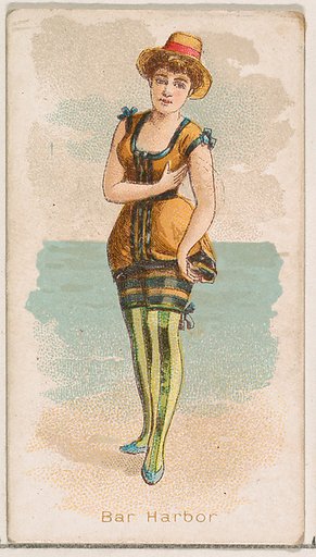 Bar Harbor, from the Fancy Bathers series (N187) issued by Wm. S. Kimball & Co.