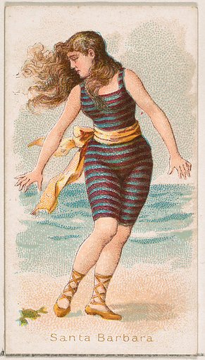 Santa Barbara, from the Fancy Bathers series (N187) issued by Wm. S. Kimball & Co.